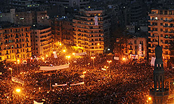 مردم معترض مصر ضمن رد اظهارات ديشب 