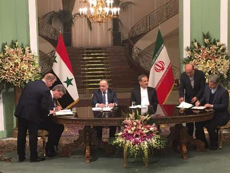 پنج سند همکاری ایران و سوریه در حضور اسحاق جهانگیری معاون اول رییس جمهوری ایران و عماد خمیس نخست وزیر سوریه امضا شد.

