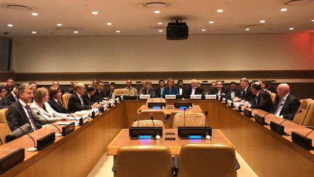 نشست وزیران خارجه جمهوری اسلامی ایران و گروه ۱+۴ در مقر سازمان ملل متحد برگزار شد.
