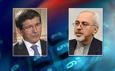 وزیر امور خارجه ایران و احمد داود اوغلو وزیر خارجه ترکیه در تماس تلفنی عصر روز سه شنبه آخرین تحولات اوضاع در عراق و غزه را مورد بحث و تبادل نظر قرار دادند.