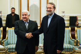 ولید معلم وزیر امور خارجه سوریه بعدازظهر دوشنبه با علی لاریجانی رئیس مجلس شورای اسلامی دیدار و گفت‌وگو کرد.
